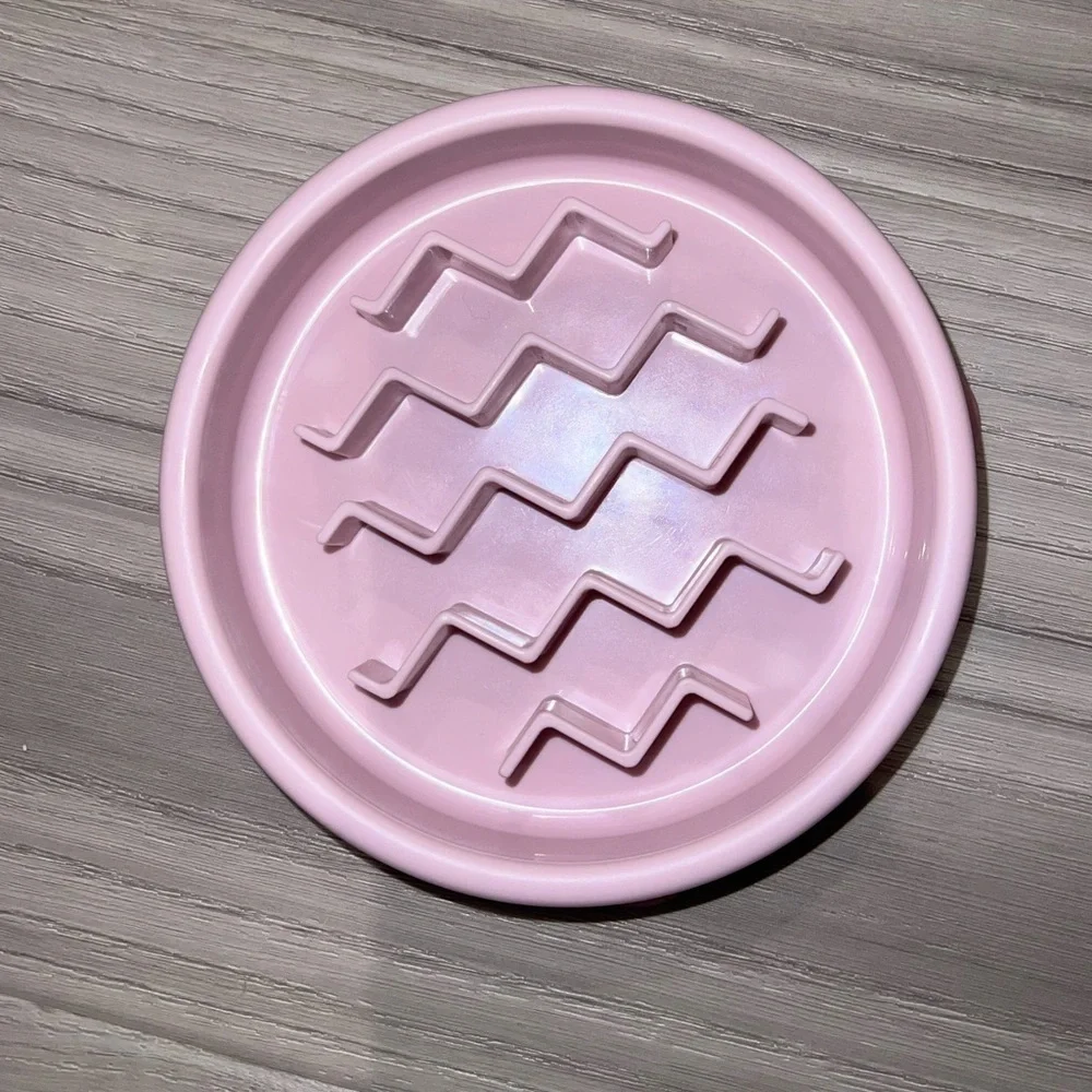 Pink Slow Feed Dog Bowl